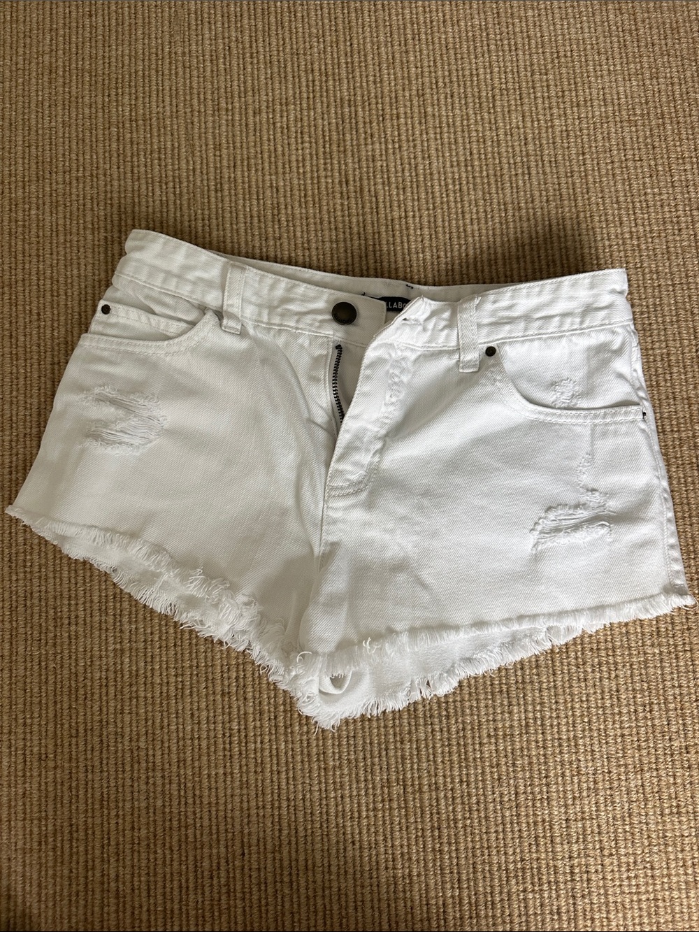 Billabong White Denim Shorts